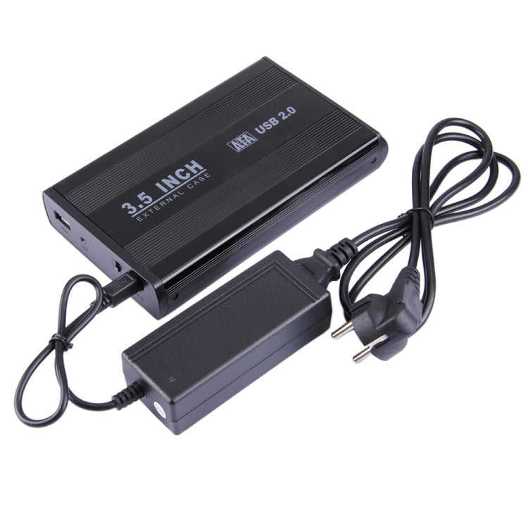 3.5 Inch External SATA HDD Enclosure Compatible with USB 2.0 (Black)