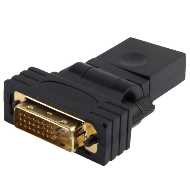 360 Degree Rotation Gold Plated DVI 24+1 Pin Male to 19 Pin HDMI Female Adapter