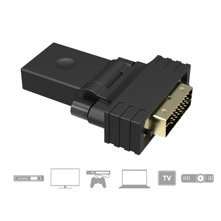 Adaptateur DVI 24 + 1 broches mâle vers 19 broches HDMI femelle plaqué or
