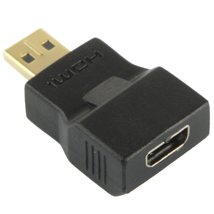 Adaptateur micro HDMI mâle vers micro HDMI femelle plaqué or (noir)