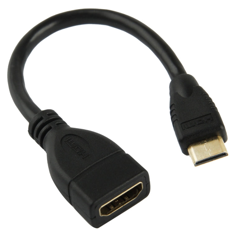 Mini HDMI Male to HDMI Male 19-pin Gold-plated Cable 17 cm (Black)