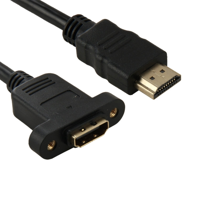 Câble adaptateur HDMI (type A) mâle vers HDMI (type A) femelle 30 cm avec 2 trous de vis