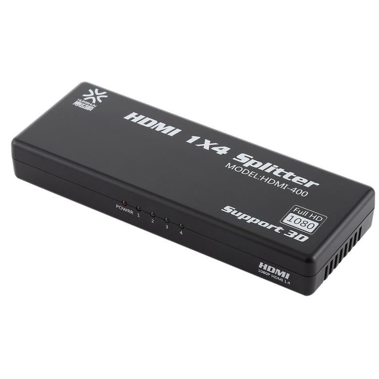 HDMI-400 V1.4 1080P Full HD 1 x 4 HDMI Amplifier Splitter Support 3D