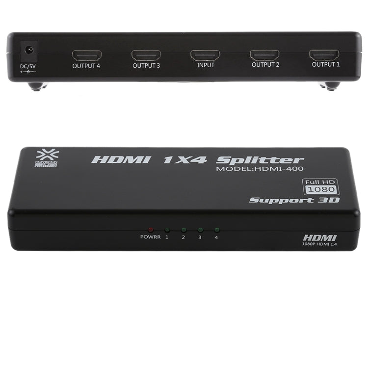 HDMI-400 V1.4 1080P Full HD 1 x 4 HDMI Amplificateur Répartiteur Prise en charge 3D