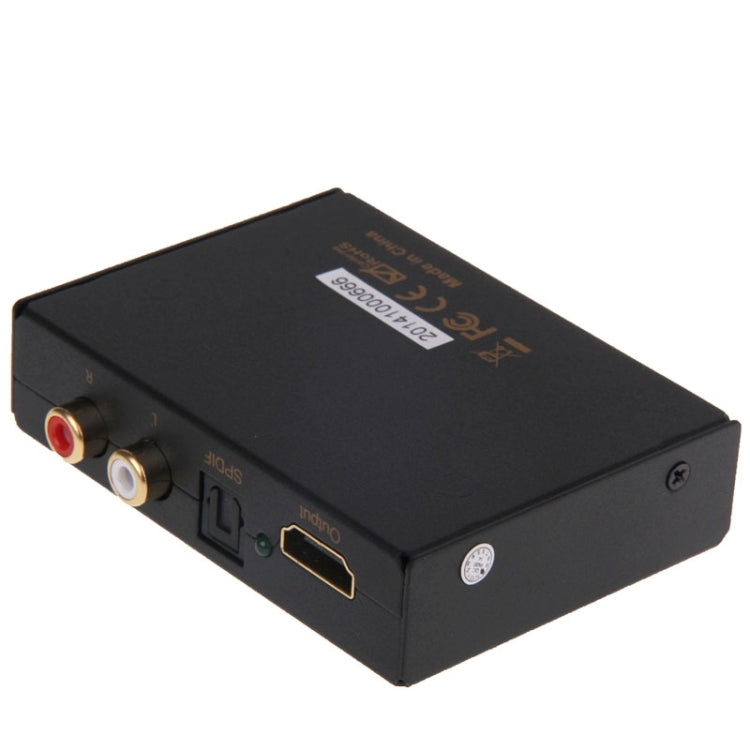 Convertidor de HDMI a HDMI + Audio (SPDIF + R / L) (Enchufe de la UE) (Negro)