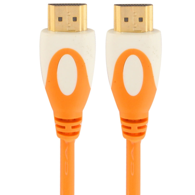 Câble HDMI plaqué or 1,5 m 19 broches vers 19 broches version 1.4 compatible avec 3D/HD TV/XBOX 360/PS3/projecteur/lecteur DVD, etc. (Orange)