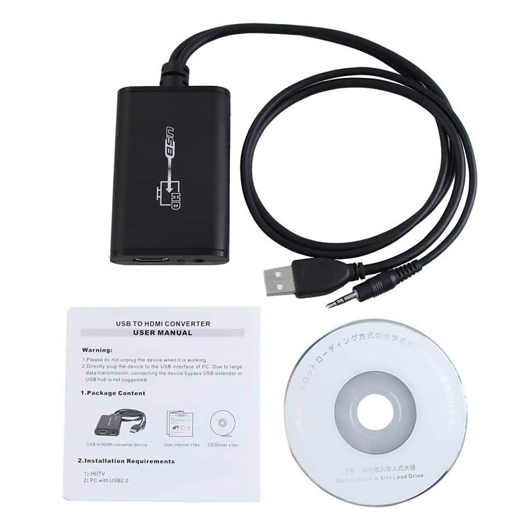 Líder de video USB 2.0 a HDMI HD Para HDTV compatible con Full HD 1080P