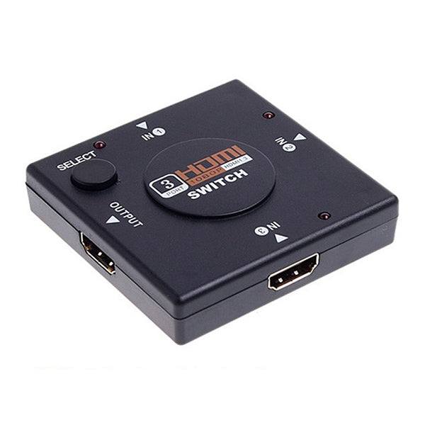3 Port 1080P HDMI Switch (Black)