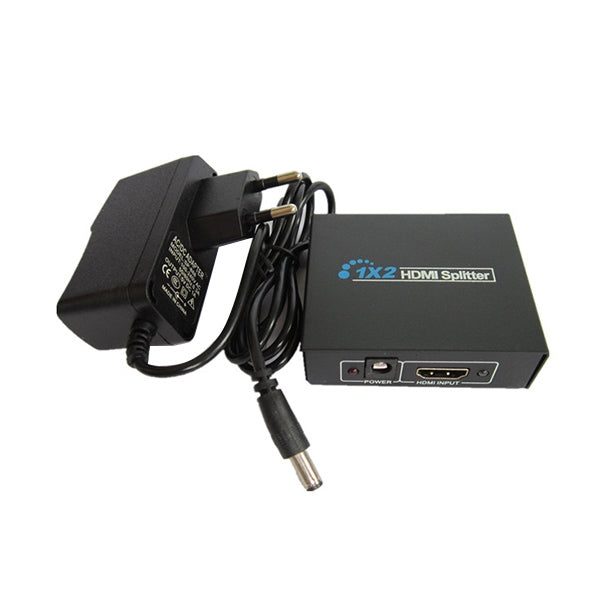 Répartiteur d'amplificateur Mini HDMI V1.4 1x2 Prise en charge 3D et Full HD 1080P (Noir)