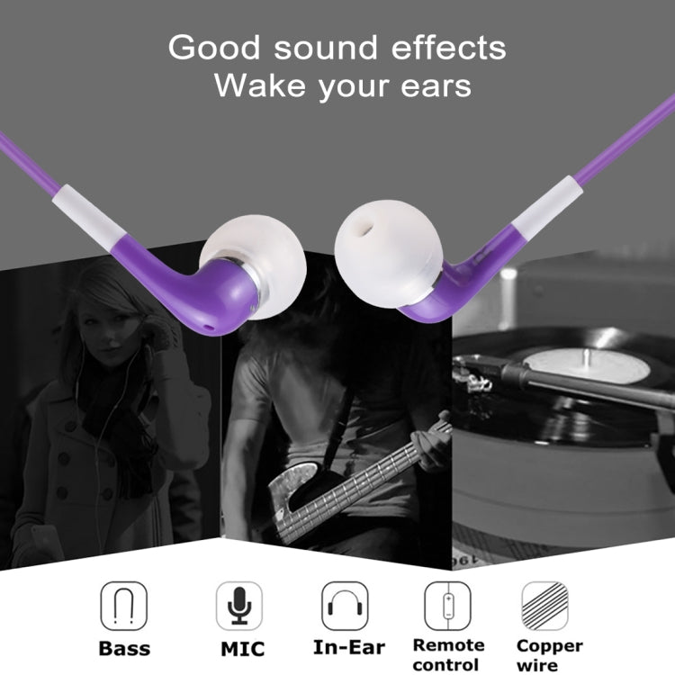 Écouteurs stéréo bicolores intra-auriculaires 3,5 mm avec contrôle du volume et microphone (rose)