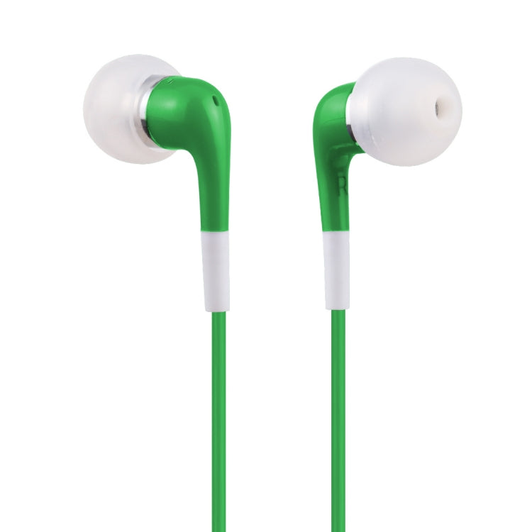 Écouteurs stéréo bicolores intra-auriculaires 3,5 mm avec contrôle du volume et microphone (vert)