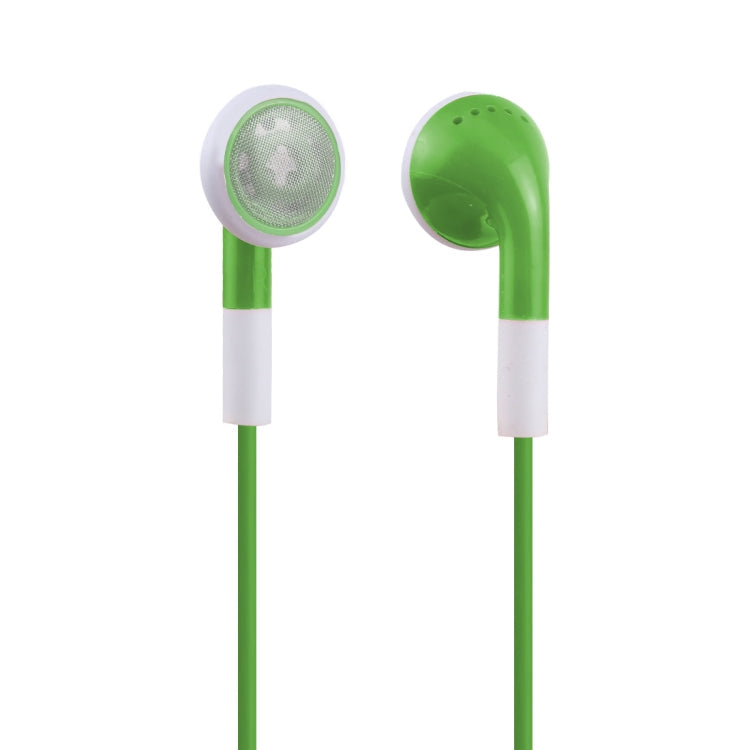 Dual Color 3.5mm Stereo Earphone with Volume Control and Microphone (Green)