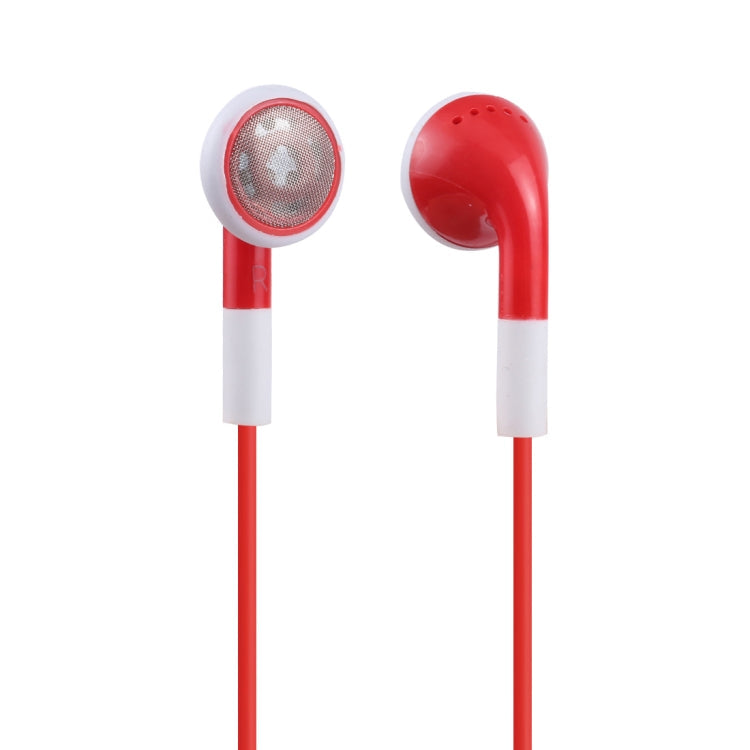Dual Color 3.5mm Stereo Headphone with Volume Control and Microphone (Red)