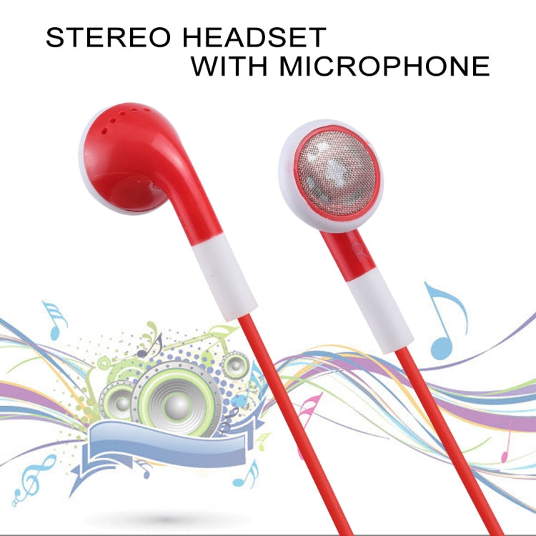 Dual Color 3.5mm Stereo Headphone with Volume Control and Microphone (Red)