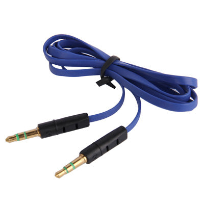 1m syle style aux Audio Cable 3.5mm Male to Male compatible with Phones tablets Headphones mp3 player car / Car Stereo and more (Dark Blue)
