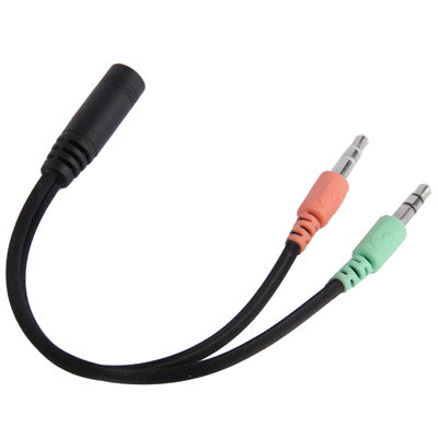 17 cm de 3.5 mm Micrófono + Cable de Auriculares compatible con Teléfonos tabletas Auriculares reproductor de mp3 autoMóvil / Stereo en el hogar y más