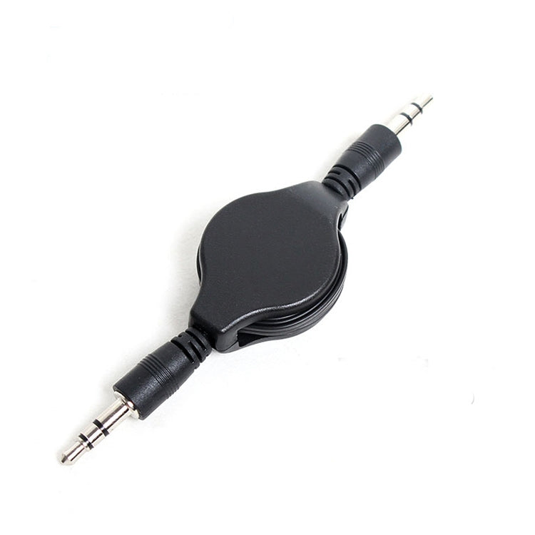 Retractable 3.5mm Aux Audio Cable Compatible with Phones Tablets Headphones Mp3 Player Car/Home Stereo and More Length: 11cm to 80cm (Black)
