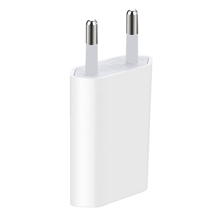 Adaptateur chargeur USB 5V / 1A EU de haute qualité pour iPhone Galaxy Huawei Xiaomi LG HTC et autres appareils rechargeables pour téléphones intelligents (Blanc)