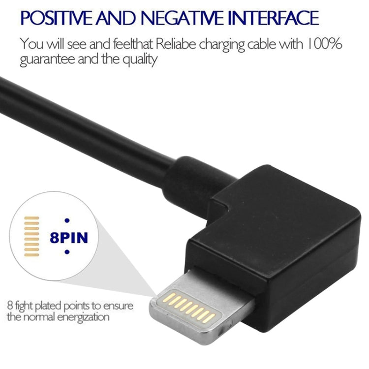 1M Elbow 8 pin a Cable de Datos / Carga de USB para iPhone iPad (Blanco)