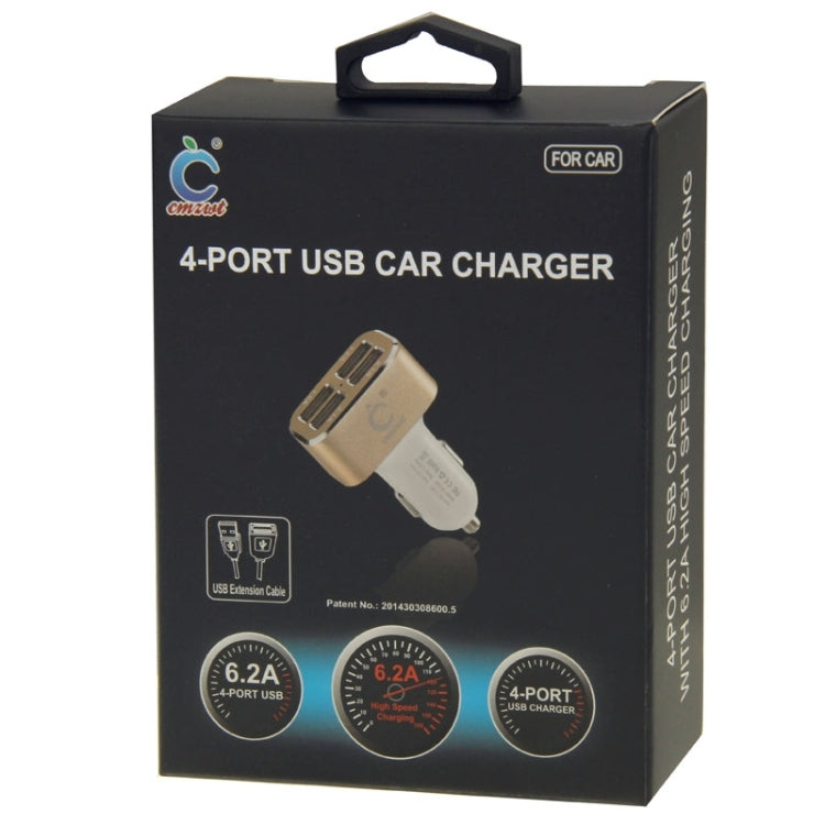 4 Ports 5V (2.1A + 2.1A + 1A + 1A) Universal USB Car Charger For iPad iPhone Galaxy Huawei Xiaomi LG HTC and other Smartphones rechargeable devices (Black)