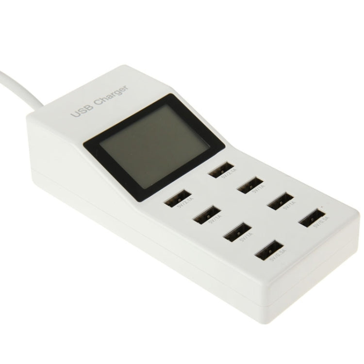 CDA6 5V (2.1A + 2.1A + 1A + 1A + 1A + 1A + 0.5A + 0.5A) 8 USB Ports Superfast USB Charger with Display Screen