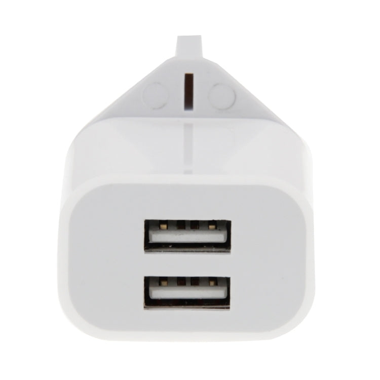 5V 2A 2 Port USB Charger Adapter For iPhone Galaxy Huawei Xiaomi LG HTC and other Smart Phones reChargeable devices UK Plug (White)