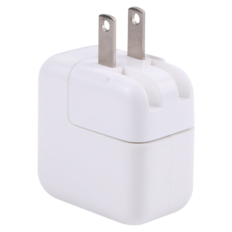 10W USB Charging Adapter with Foldable Cap US Plug (White)