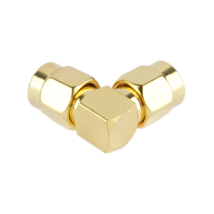 SMA Male to SMA Male Adapter Gold plated with 90 degree angle