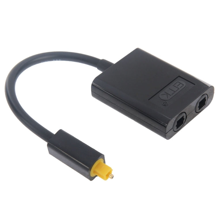 Divisor de Audio de fibra Óptica Digital Toslink Adaptador de Cable de 1 a 2 Para reProductor de DVD (Negro)