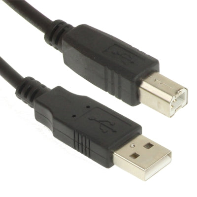 Cable de extensión de impresora USB 2.0 AM a BM longitud: 3 m (Negro)