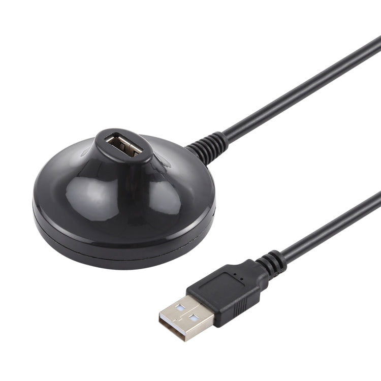 Cable de extensión USB 2.0 AM a AF con Base longitud: 1.5 m (Negro)