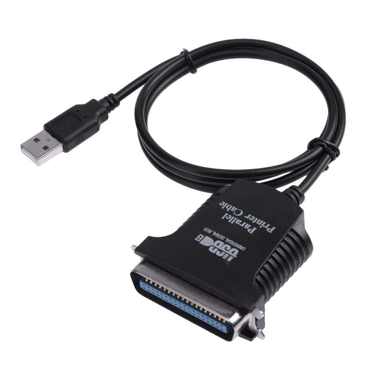 Cable adaptador de impresora USB a Paralelo 1284 de 36 clavijas longitud del Cable: 1 m (Negro)