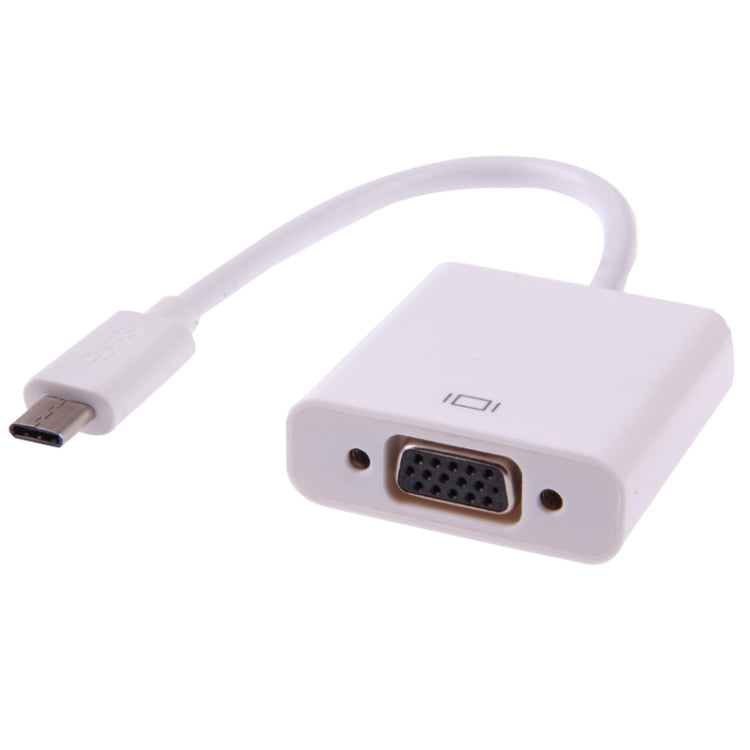 Cable adaptador USB-C / Type-C 3.1 a VGA Para múltiples Pantallas Para Macbook de 12 pulgadas / Chromebook Pixel 2015 (Blanco)
