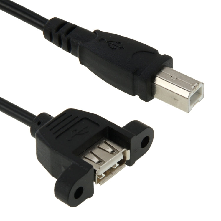 Cable adaptador de impresora / escáner USB 2.0 tipo B Macho a USB 2.0 Hembra Para HP Dell Epson longitud: 50 cm (Negro)