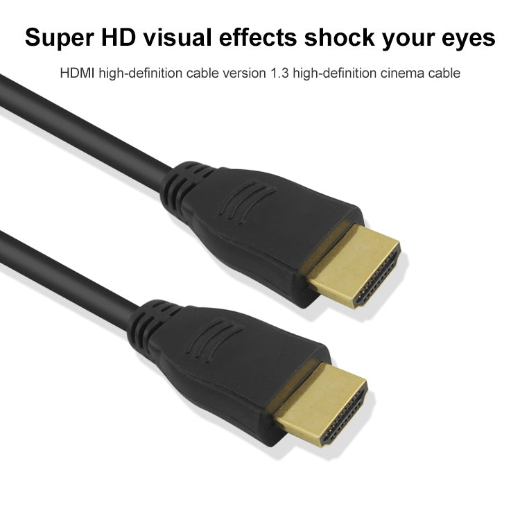 Câble HDMI Mâle vers HDMI 19 broches 1 m Version 1.3 compatible avec HD TV / Xbox 360 / PS3 etc. (Noir + Plaqué Or)