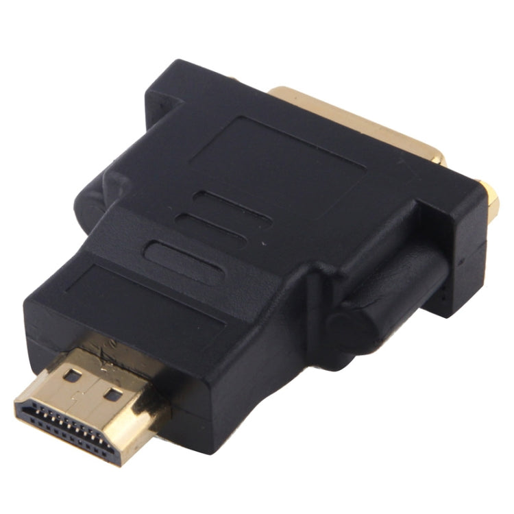 Adaptador HDMI chapado en Oro de 19 pines Macho a DVI 24 + 5 pines Hembra (Negro)