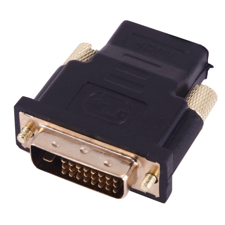 Adaptateur HDMI 19 broches femelle vers DVI 24 + 1 broche mâle (plaqué or) (noir)