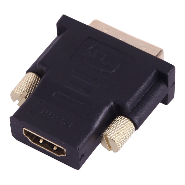 HDMI 19Pin Female to DVI 24 + 1 Pin Male Adapter (Gold Plated) (Black)