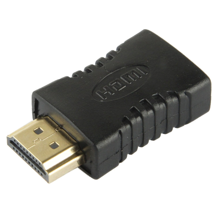 Adaptateur HDMI mâle à femelle 19 broches plaqué or (noir)