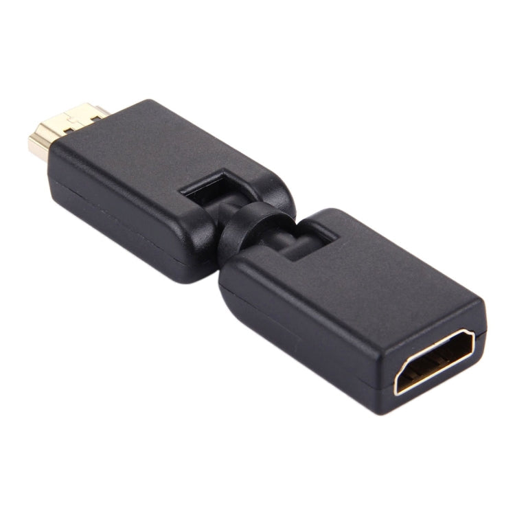 HDMI 19-Pin Male to Female 360 ​​Degree Rotatable Adapter (Gold Plated) (Black)