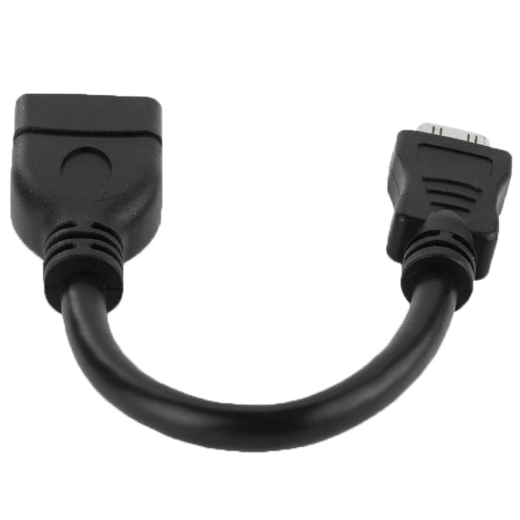 16cm Gold Plated Mini HDMI Male to 19 Pin HDMI Female Cable (Black)