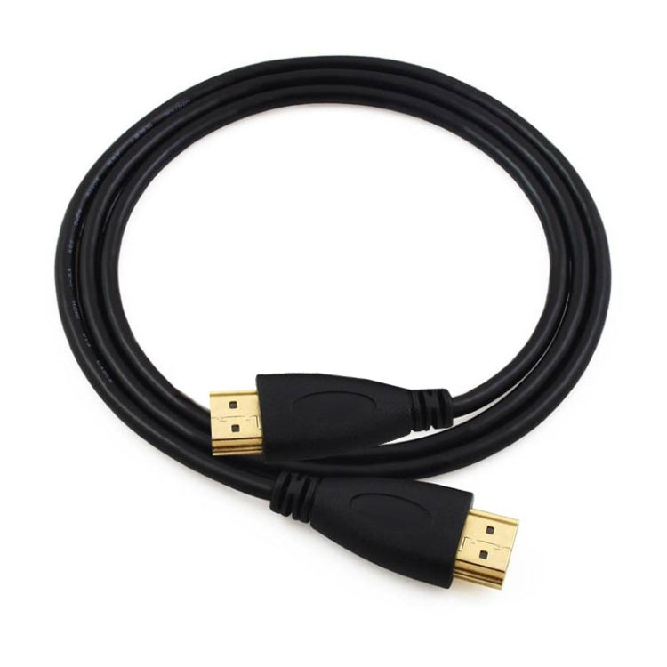HDMI Cable 1.8m to HDMI 19-pin Version 1.4 compatible with 3D Ethernet HD TV / Xbox 360 / PS3 etc. (Gold Plated) (Black)