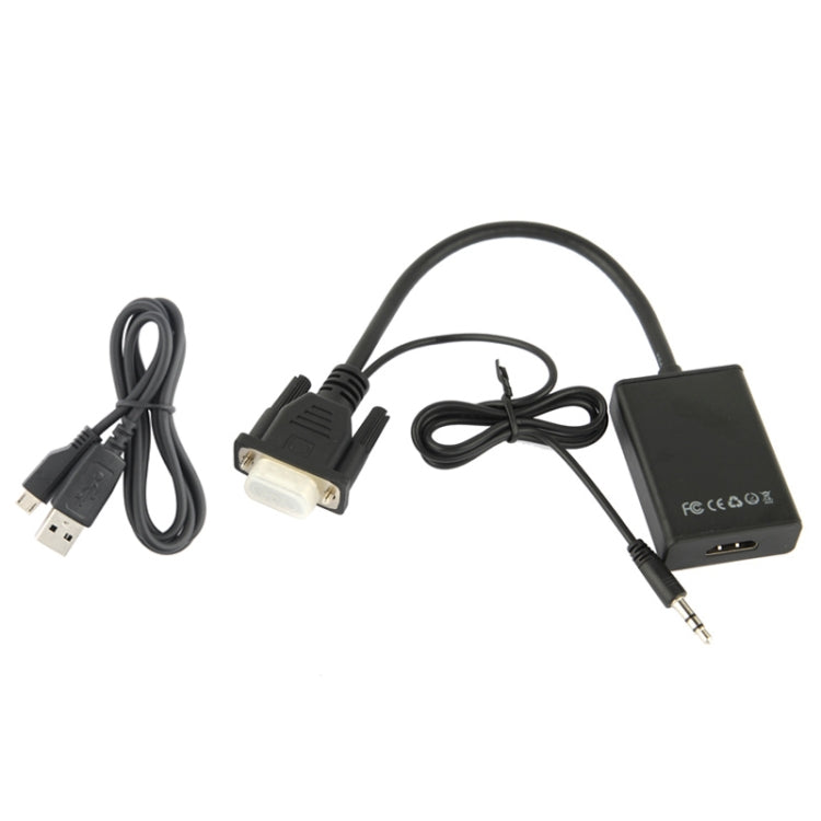 Adaptateur de convertisseur vidéo VGA + vers Full HD 1080P HDMI pour HDTV