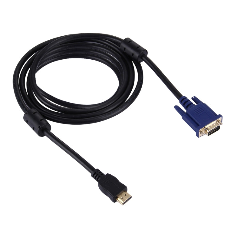 Video Cable HDMI Male to VGA Male 15-pin (Black)