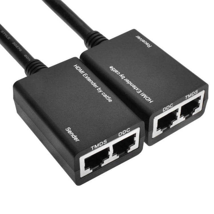 Extendeur HDMI par câble LAN Cat5e/6 30M/1080P (Noir)