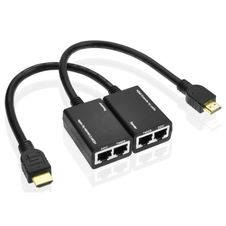 Extensor HDMI por Cable LAN Cat5e / 6 30M / 1080P (Negro)