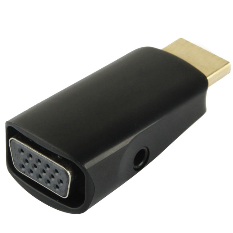 Full HD 1080P HDMI to VGA and Audio Adapter for HDTV / Monitor / Projector (Black)
