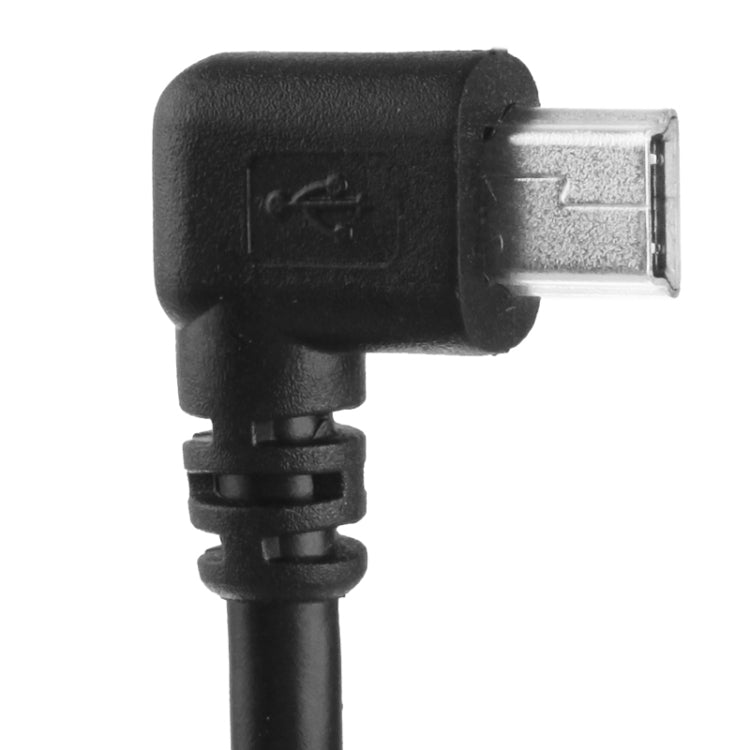 Cable adaptador de 90 grados Mini USB Macho a USB 2.0 AM longitud: 25 cm
