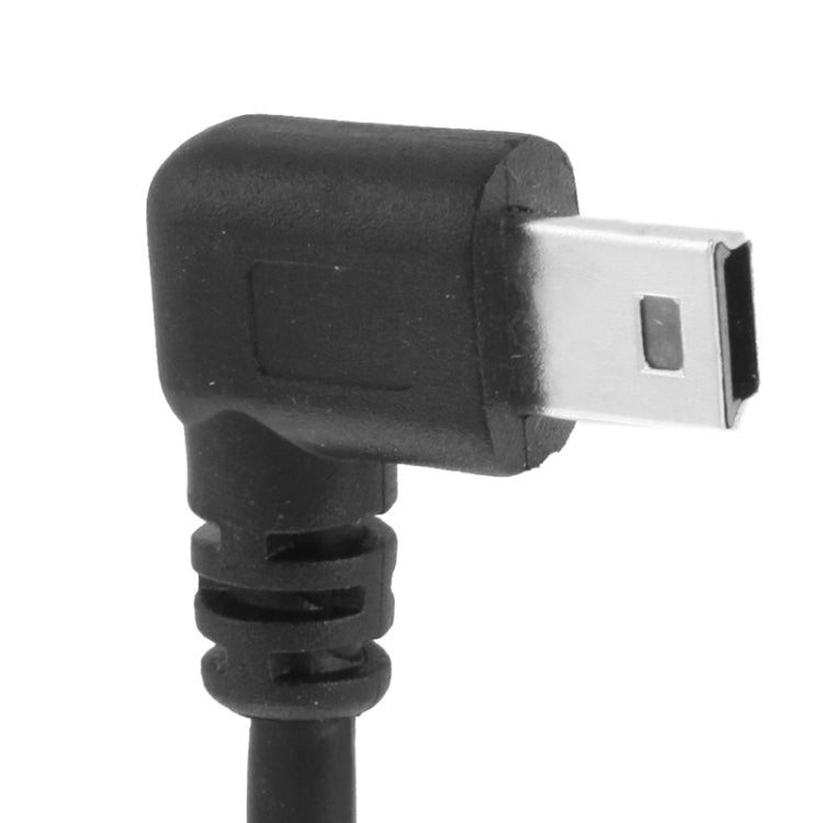 Câble adaptateur mini USB mâle vers USB 2.0 AF 90 degrés avec fonction OTG Longueur : 25 cm