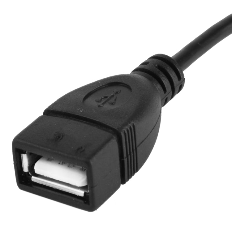 Cable adaptador Mini USB Macho a USB 2.0 AF de 90 grados con función OTG longitud: 25 cm